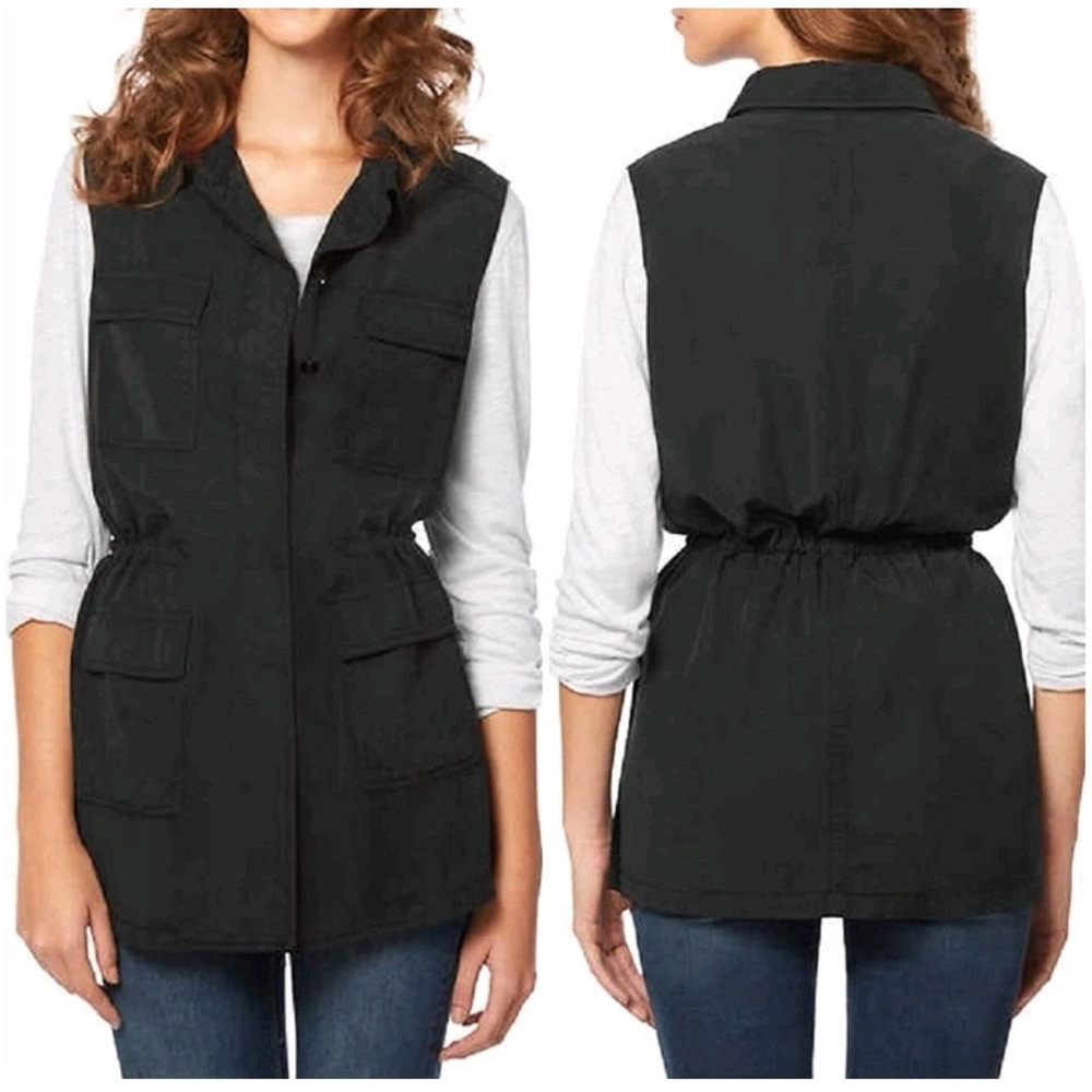 Buffalo David Bitton Tunic Vest Large Cargo Gorpcore Utility Lightweight Momcore